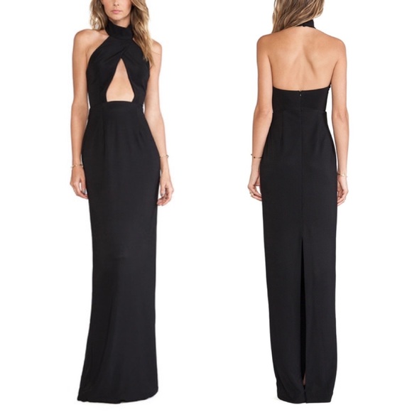 Solace London Dresses & Skirts - Solace London De Vit Sleeveless Cutout Sexy Black Maxi Dress Gown